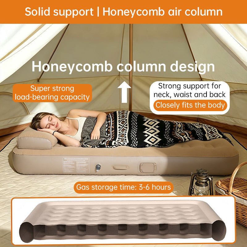 One-Touch Self-Inflating Air Mattress with Built-in Pump – Portable, Moisture-Resistant Camping & Travel Air Bed