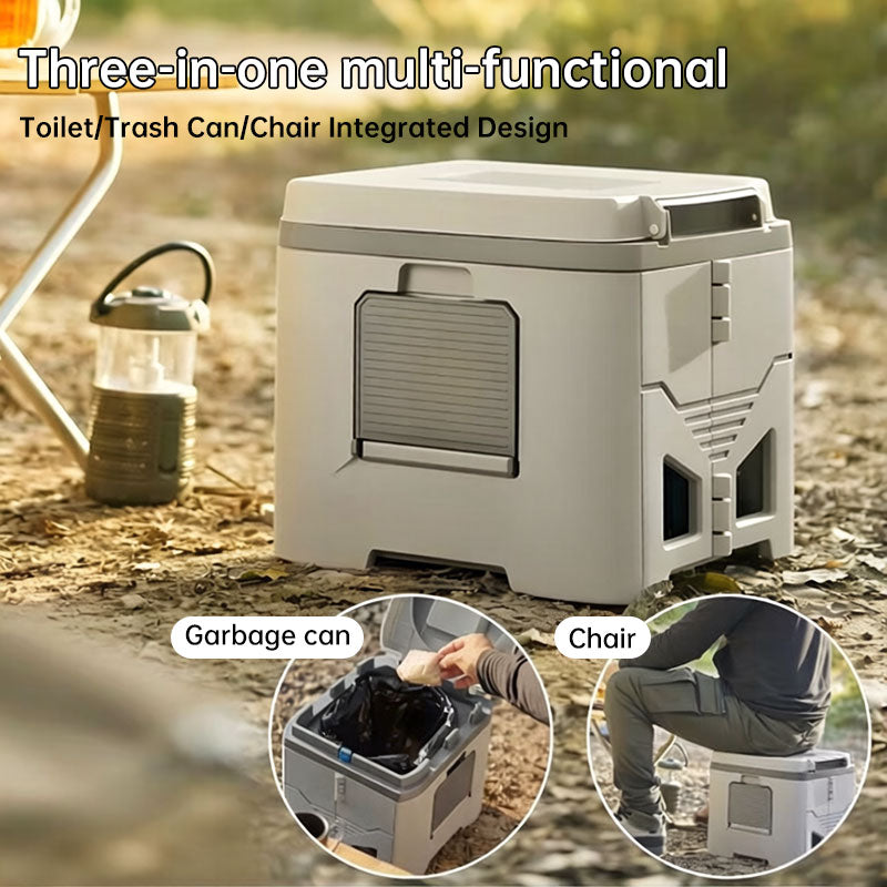Foldable Portable Toilet for Car & Camping - Emergency Outdoor Stool with Odor-Proof Design, Adult Travel Toilet