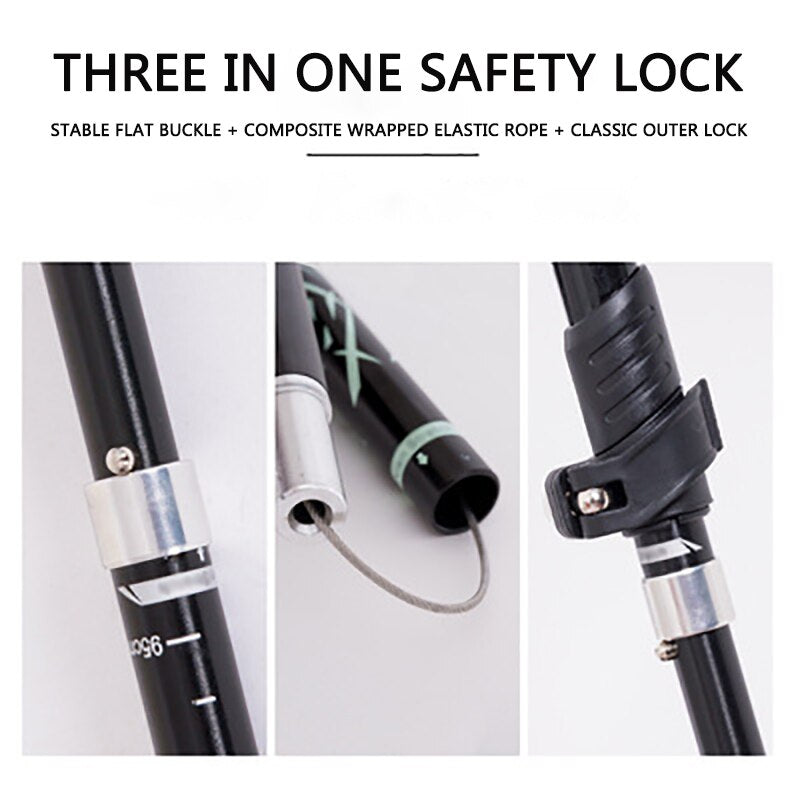 Alpine stick aluminum alloy folding ultra light and ultra short telescopic outdoor hand stick walking mountain with 5 poles